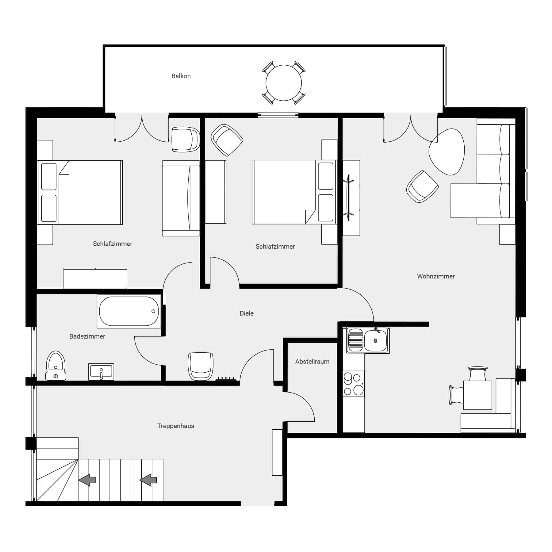 Ferienwohnung Nr. 6 - Laurentiuslay - Grundriss